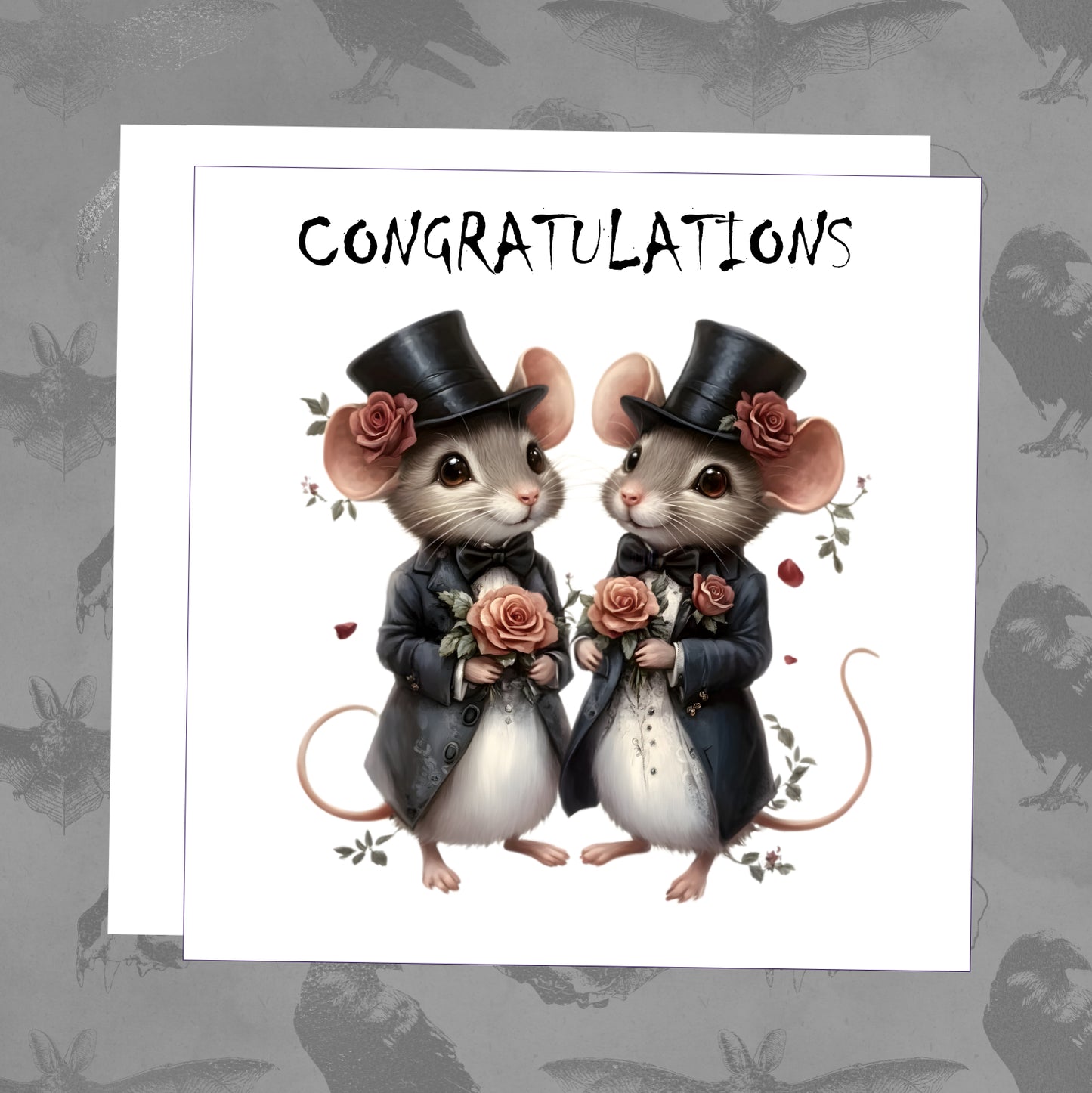 Congratulations Card - Pair Mice