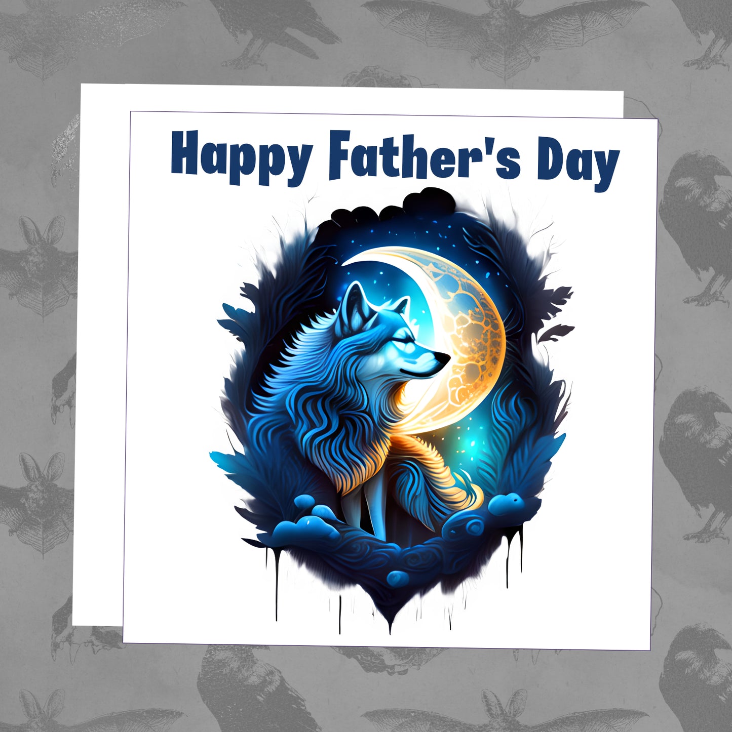 Happy Father's Day - Blue Wolf