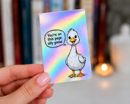 Silly Goose Holographic Magnetic Bookmark