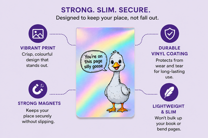 Silly Goose Holographic Magnetic Bookmark