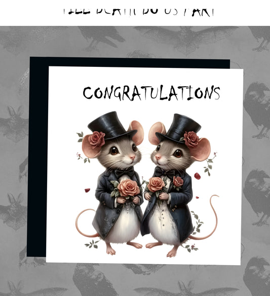 Congratulations Card - Pair Mice