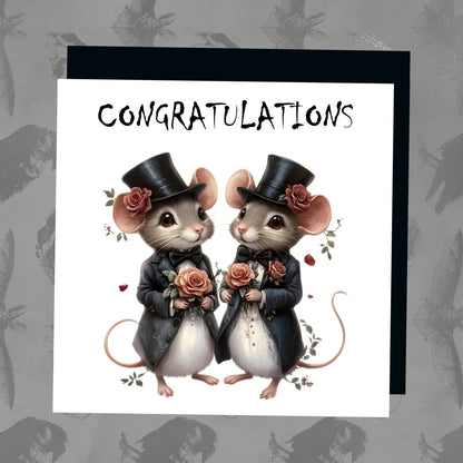 Congratulations Card - Pair Mice