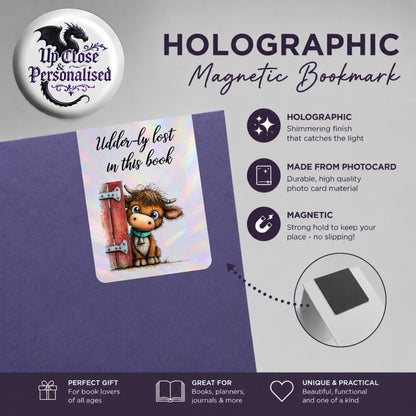 Peeking Highland Cow Magnetic Bookmark