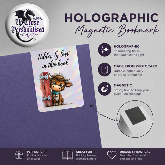 Peeking Highland Cow Magnetic Bookmark