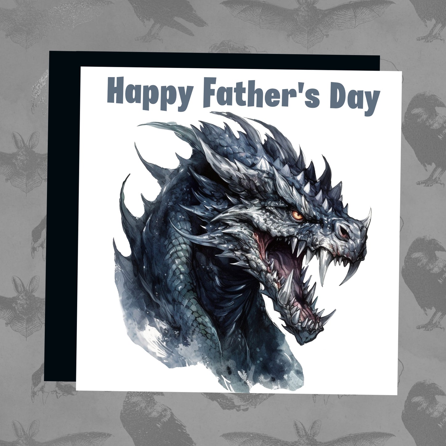 Happy Father's Day - Grey Dragon Head