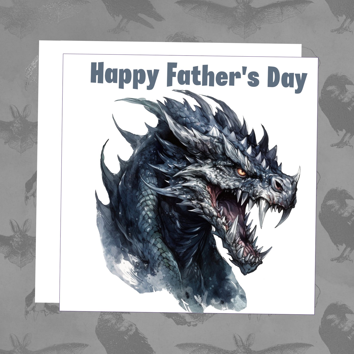 Happy Father's Day - Grey Dragon Head