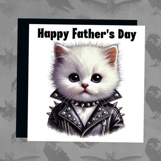 Happy Father's Day - Punk Rocker Cat