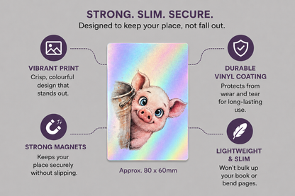 Peeking Pig Magnetic Bookmark