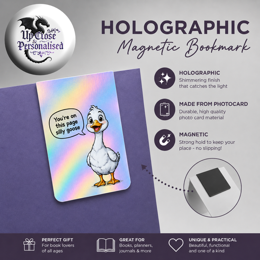 Silly Goose Holographic Magnetic Bookmark