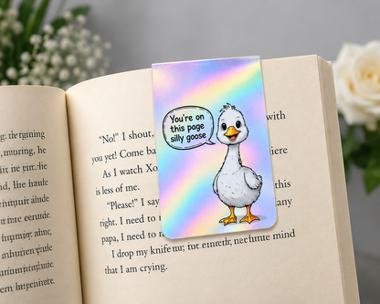 Silly Goose Holographic Magnetic Bookmark