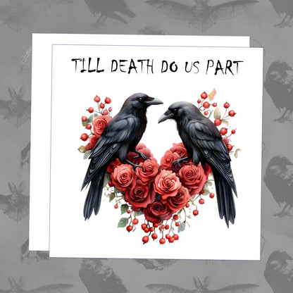 Wedding Card - Pair Black Crows