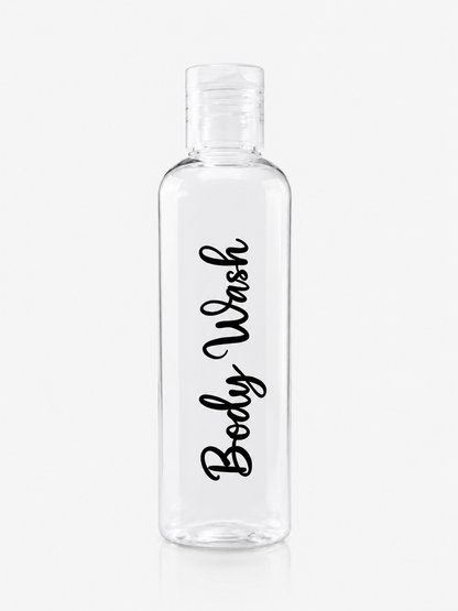 4 x 100ml Refillable Travel Toiletry Bottles with TSA-Approved Clear Bag