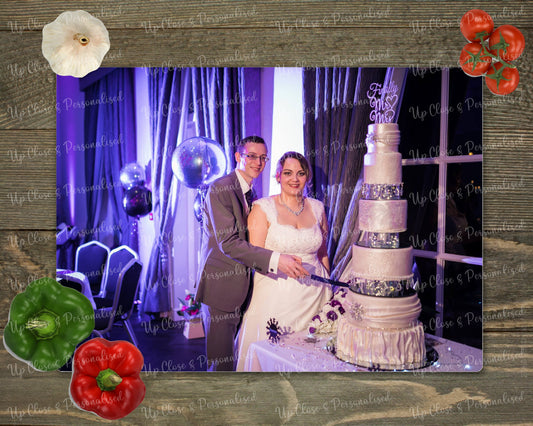 Personalised Glass Photo Chopping Board / Heat Protector