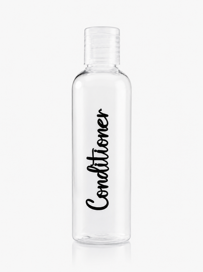 4 x 100ml Refillable Travel Toiletry Bottles with TSA-Approved Clear Bag