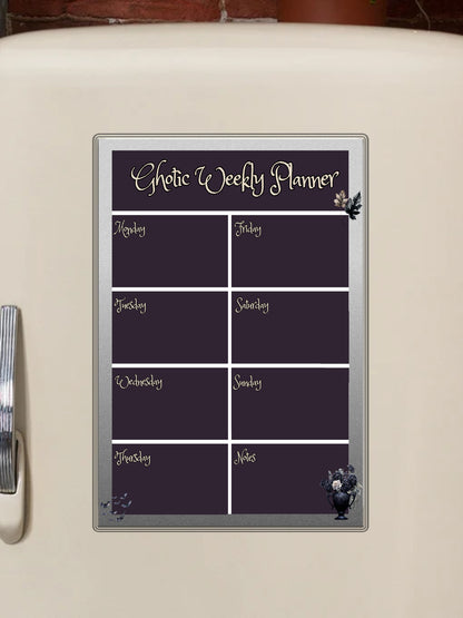 Alternative Gothic Weekly Magnetic Planner - Purple