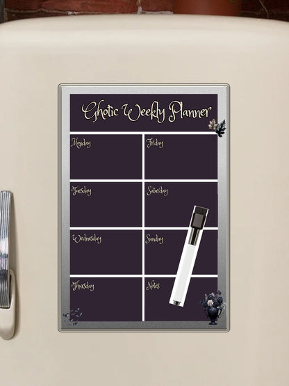 Alternative Gothic Weekly Magnetic Planner - Purple