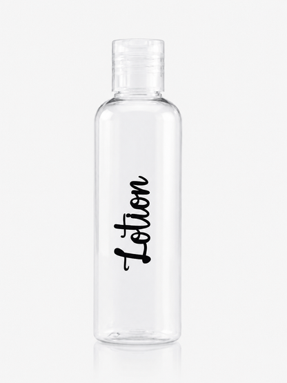 4 x 100ml Refillable Travel Toiletry Bottles with TSA-Approved Clear Bag