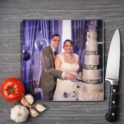 Personalised Glass Photo Chopping Board / Heat Protector / Coaster(s)