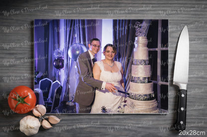 Personalised Glass Photo Chopping Board / Heat Protector / Coaster(s)