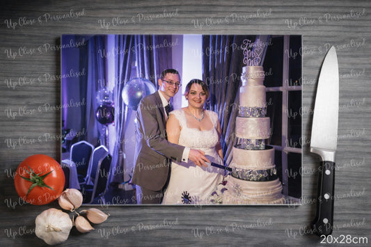 Personalised Glass Photo Chopping Board / Heat Protector / Coaster(s)