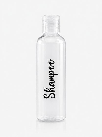 4 x 100ml Refillable Travel Toiletry Bottles with TSA-Approved Clear Bag